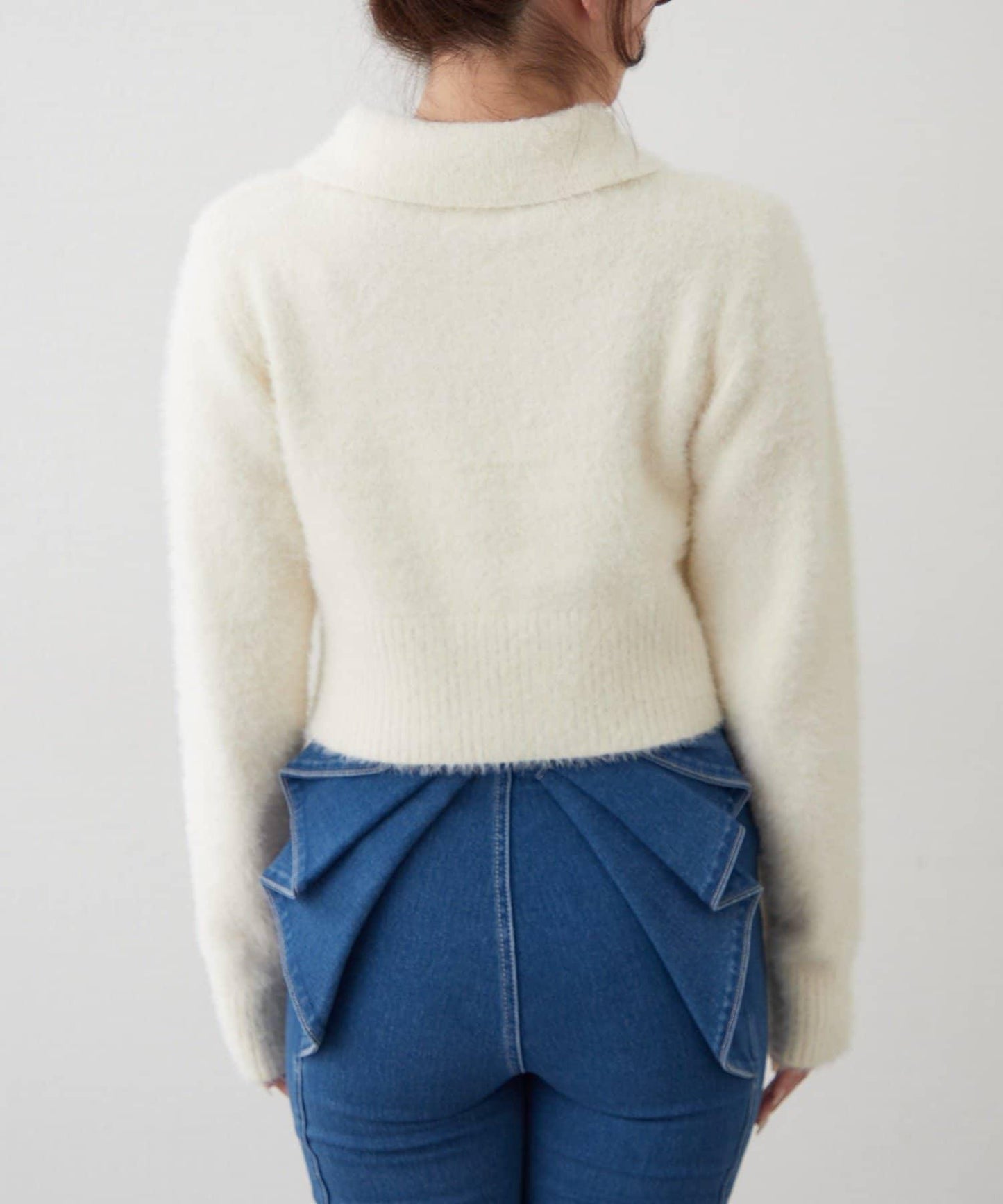 【HolidayCollection】羽毛裝飾針織POLO衫