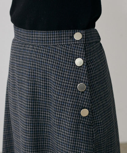 千鳥格裹身裙