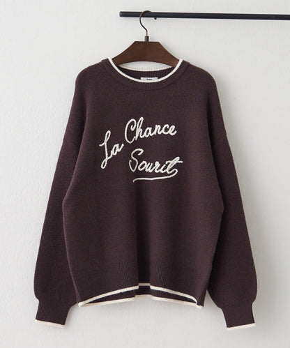 【NAO】繡花字母標誌套頭衫