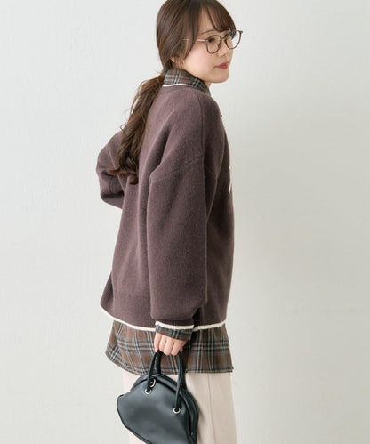 【NAO】繡花字母標誌套頭衫