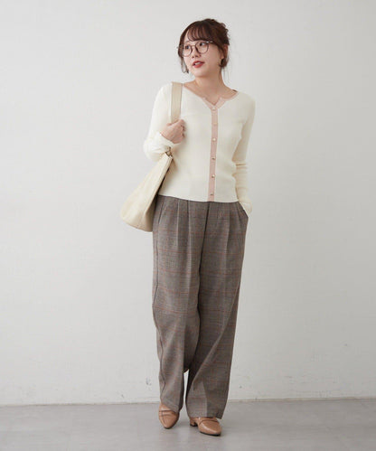 鑰匙領開衫風格羅紋套頭衫