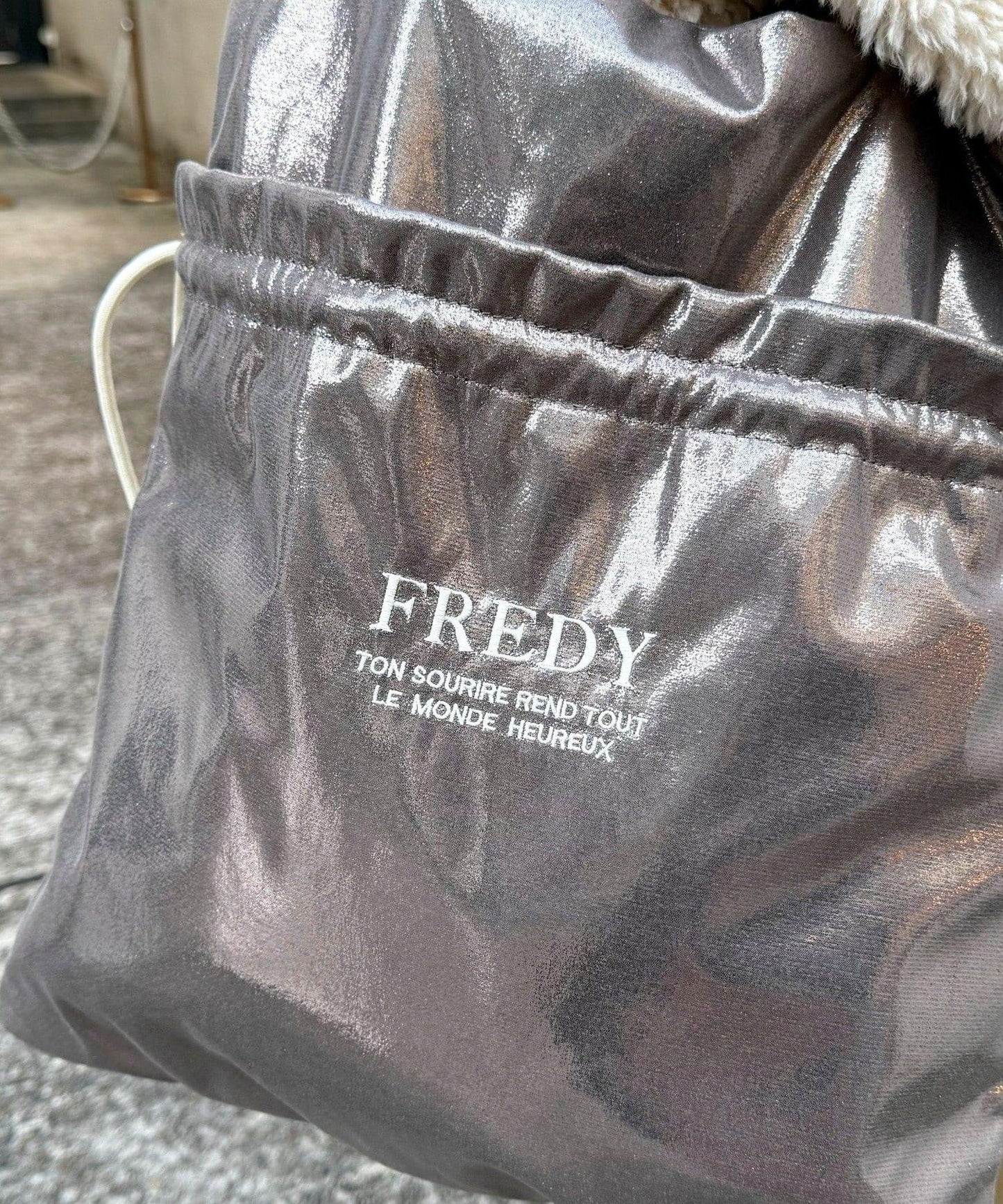 亮面外袋刺繡托特包