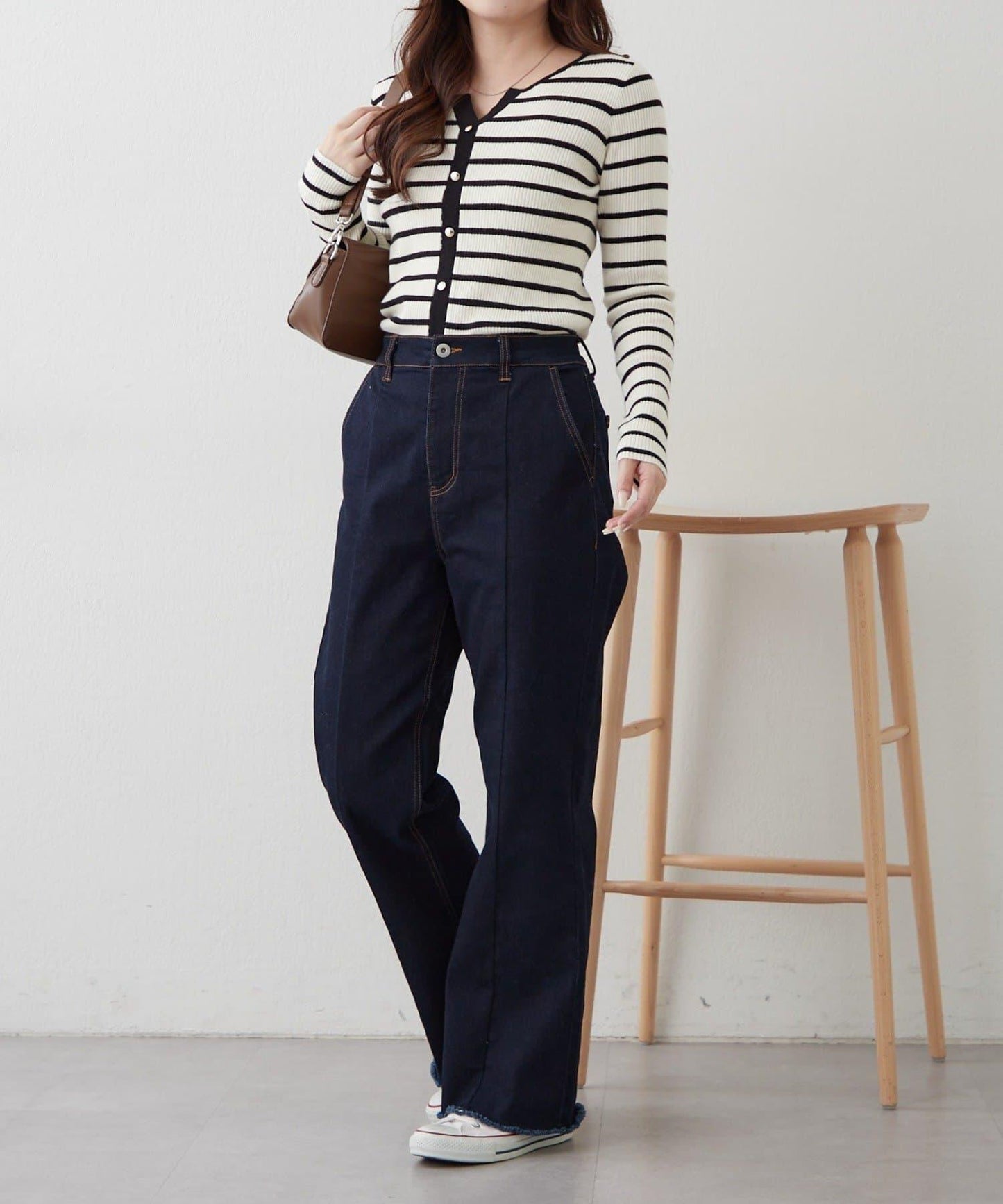 鑰匙領開衫風格羅紋套頭衫