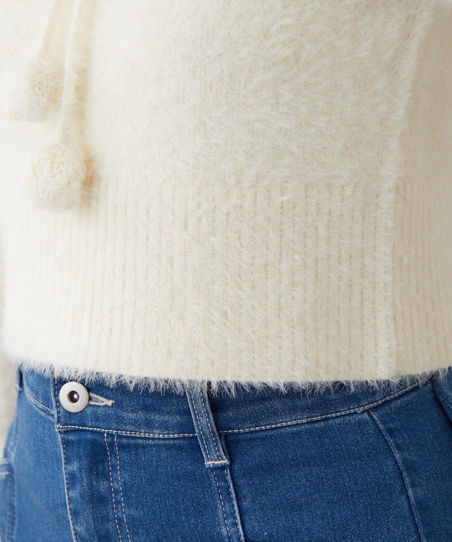 【HolidayCollection】羽毛裝飾針織POLO衫