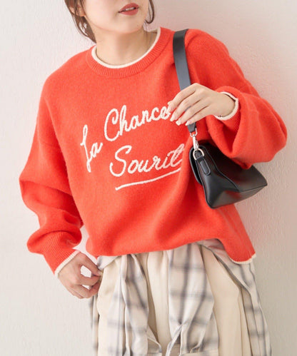 【NAO】繡花字母標誌套頭衫