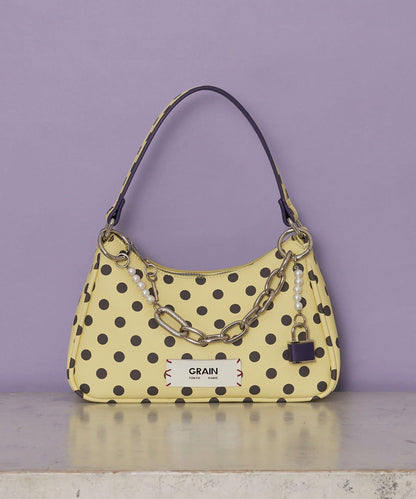 【GRAIN/グレイン】帶吊墜波點兩用手提包