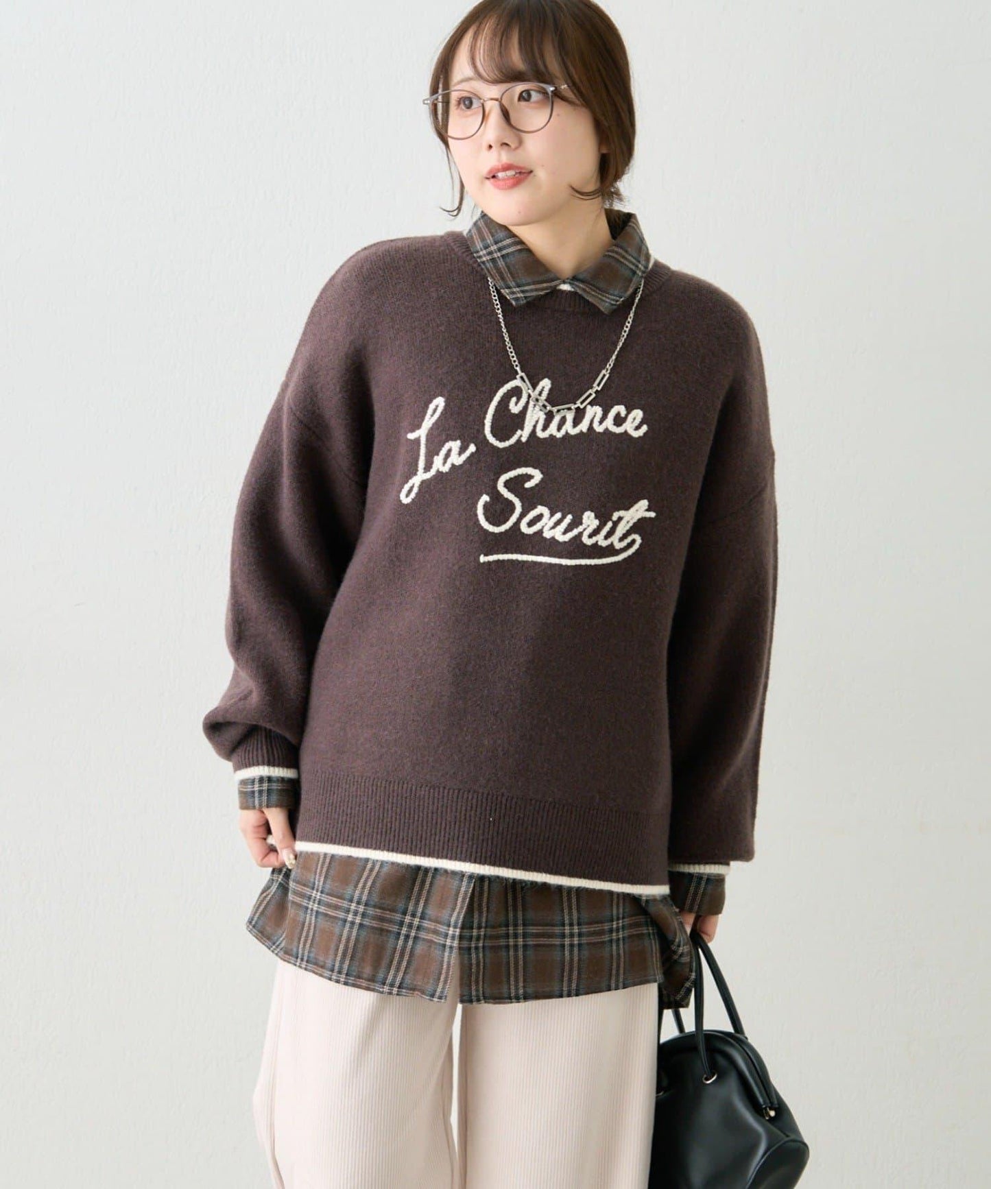 【NAO】繡花字母標誌套頭衫