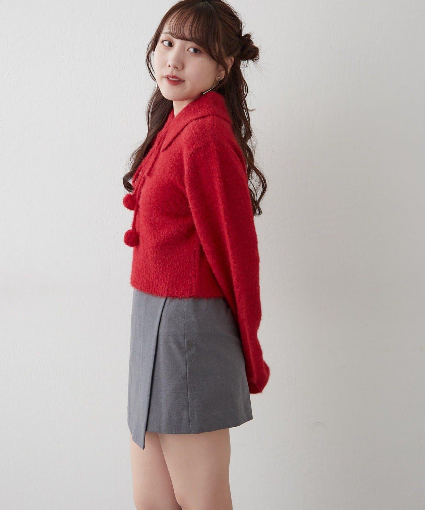 【HolidayCollection】羽毛裝飾針織POLO衫