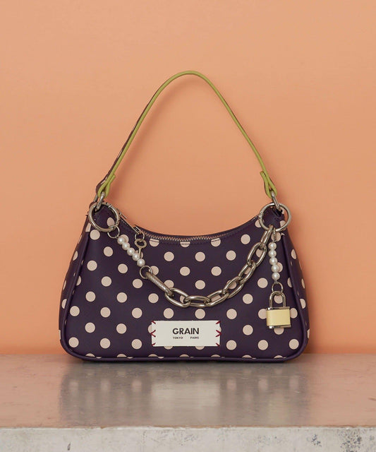 【GRAIN/グレイン】帶吊墜波點兩用手提包