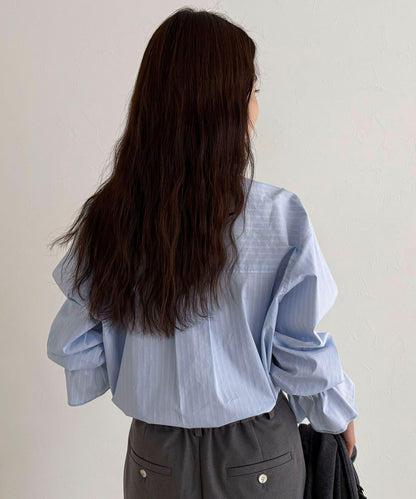 荷葉邊設計襯衫