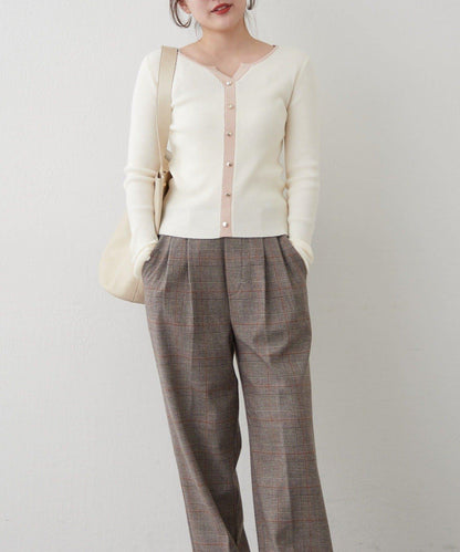 鑰匙領開衫風格羅紋套頭衫