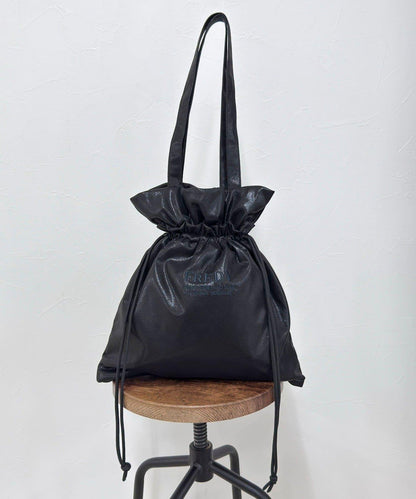 亮面外袋刺繡托特包