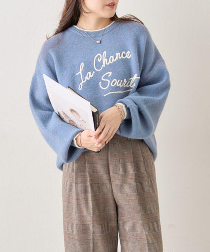 【NAO】繡花字母標誌套頭衫