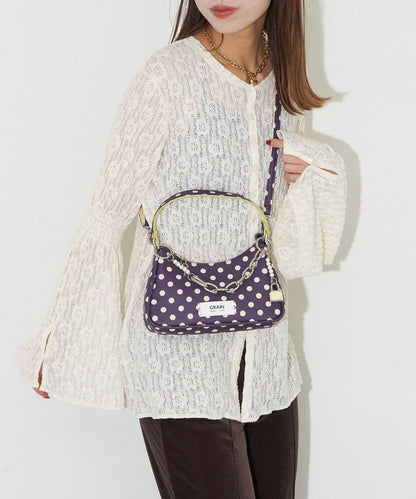 【GRAIN/グレイン】帶吊墜波點兩用手提包