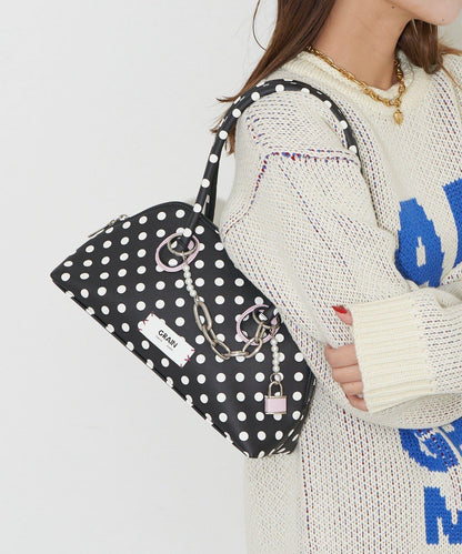 【GRAIN/グレイン】帶吊墜波點托特包