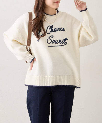 【NAO】繡花字母標誌套頭衫