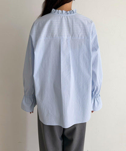 荷葉邊設計襯衫