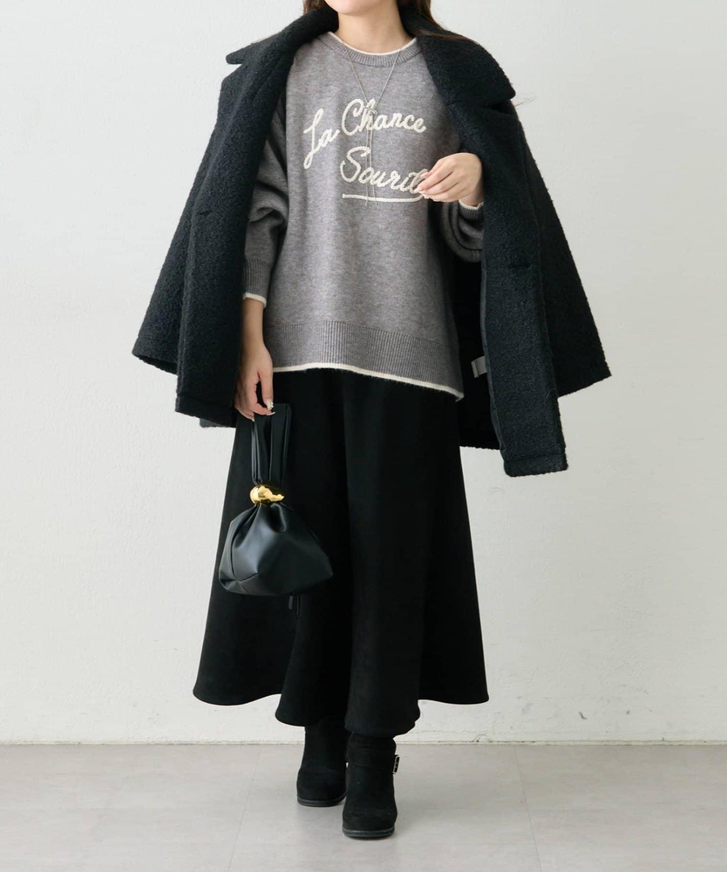 【NAO】繡花字母標誌套頭衫