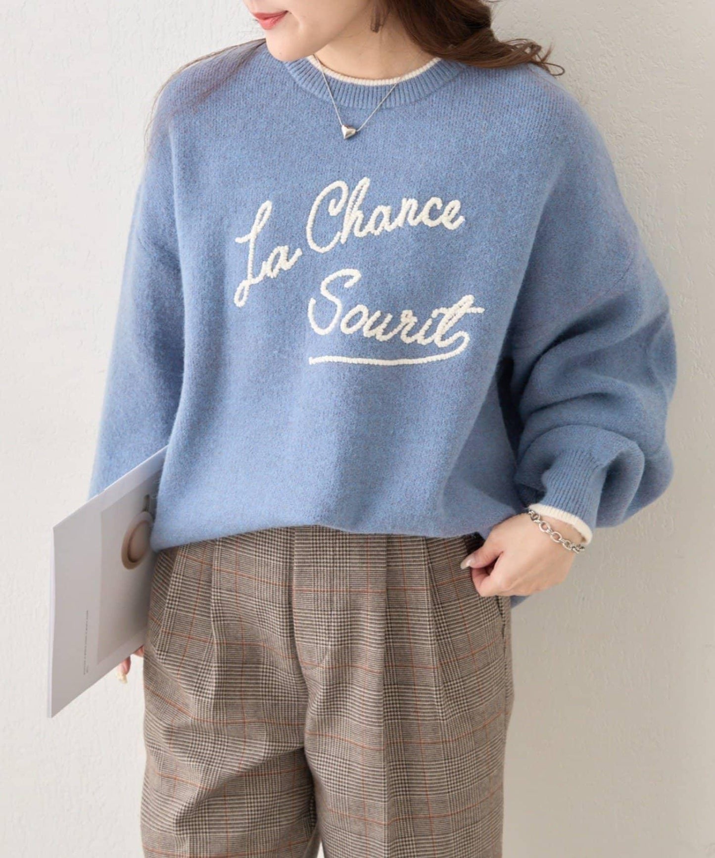 【NAO】繡花字母標誌套頭衫