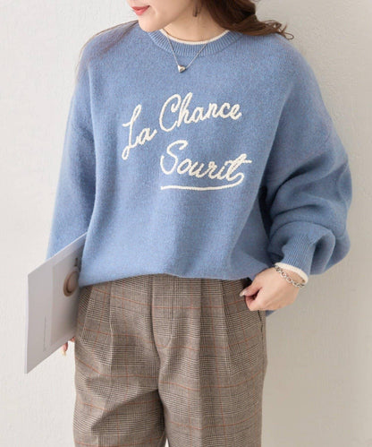 【NAO】繡花字母標誌套頭衫