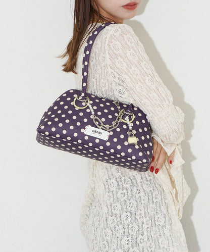 【GRAIN/グレイン】帶吊墜波點托特包