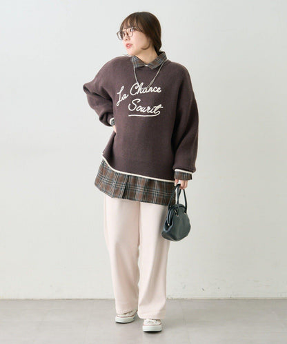 【NAO】繡花字母標誌套頭衫