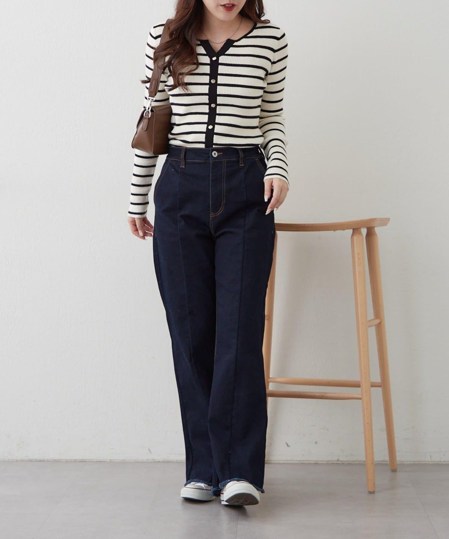 鑰匙領開衫風格羅紋套頭衫