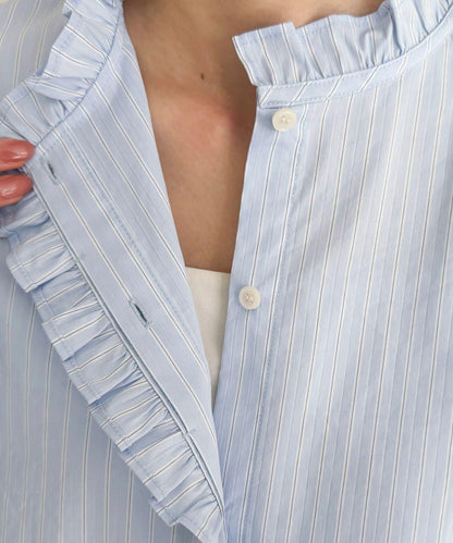 荷葉邊設計襯衫