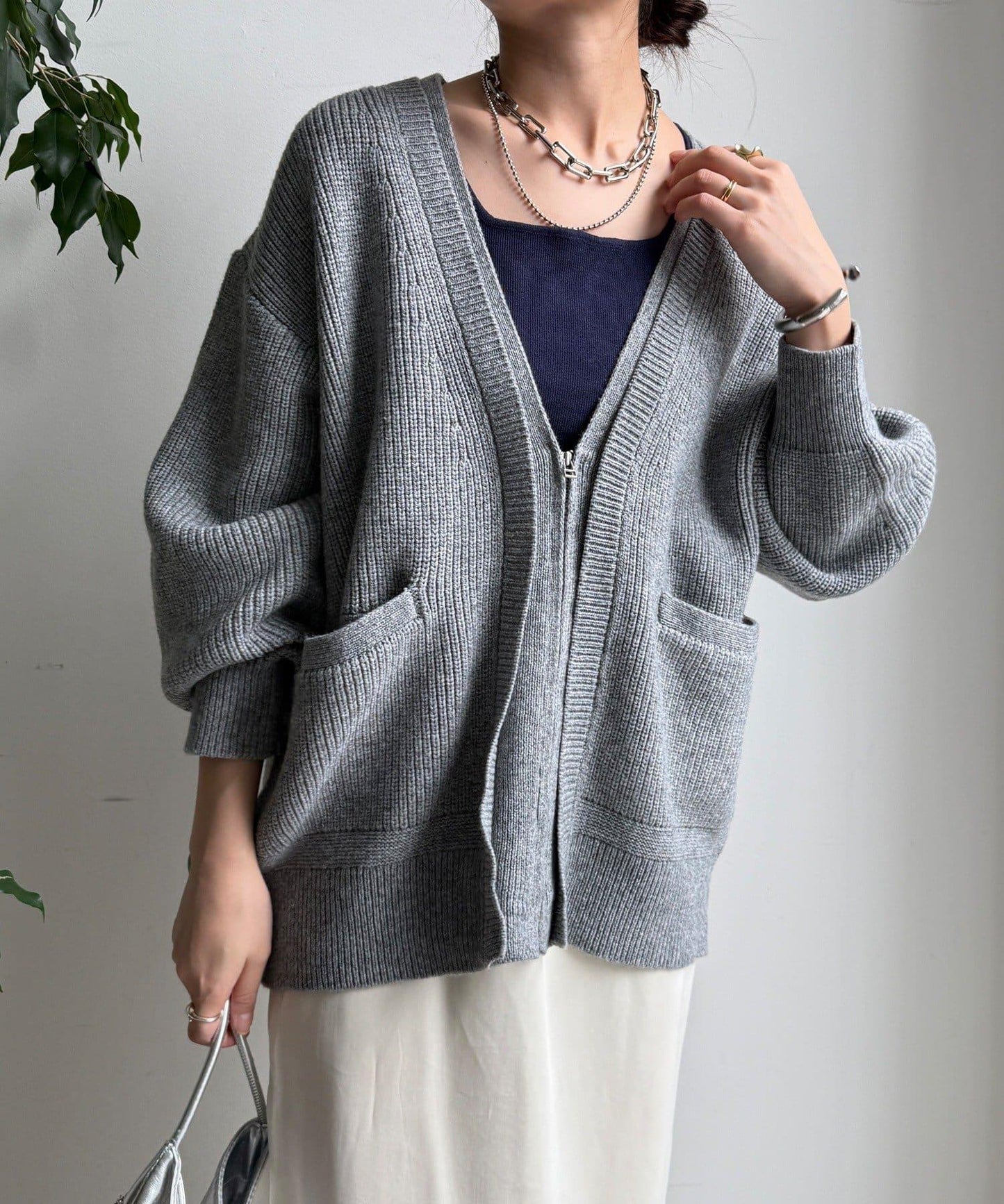 拉鍊針織開衫