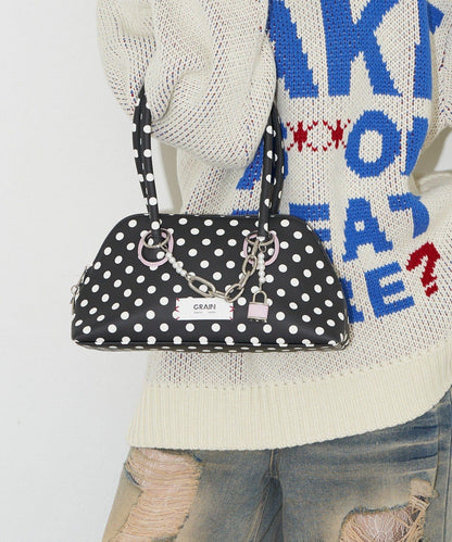 【GRAIN/グレイン】帶吊墜波點托特包