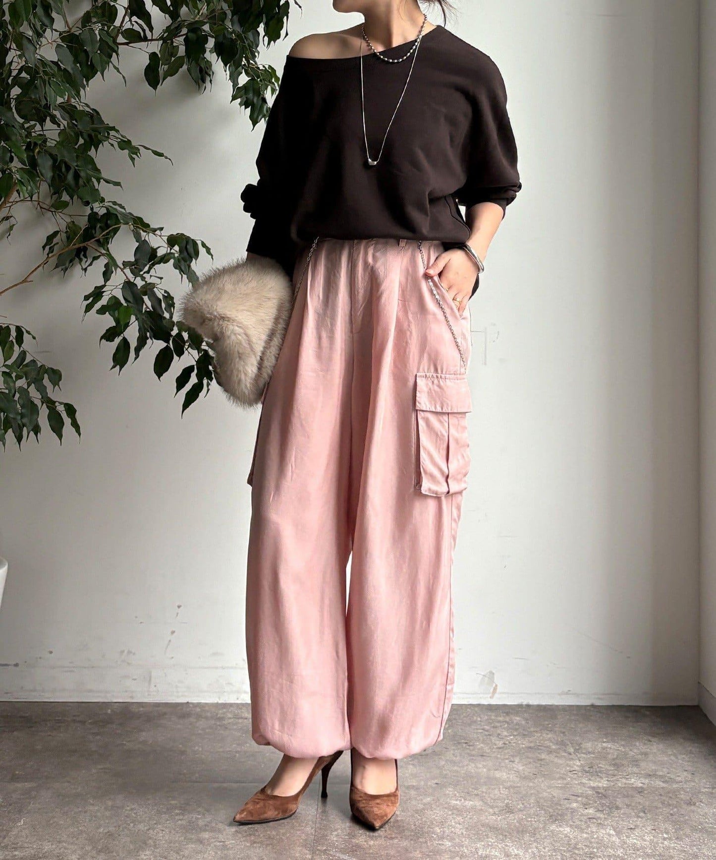 醋酸纖維工裝褲