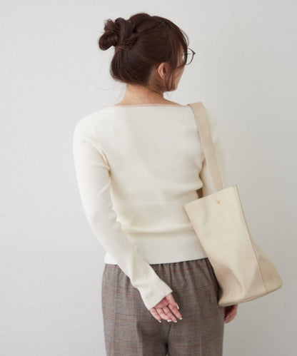 鑰匙領開衫風格羅紋套頭衫