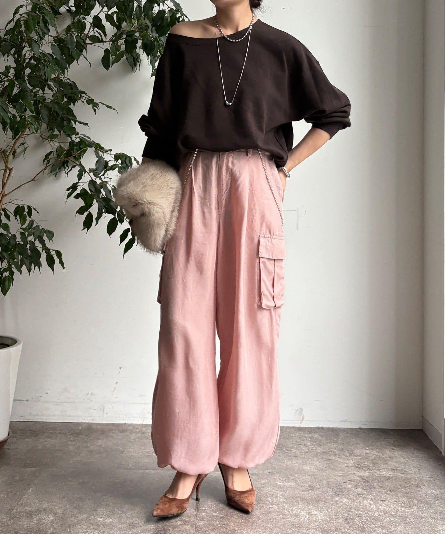 醋酸纖維工裝褲