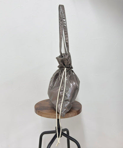 亮面外袋刺繡托特包