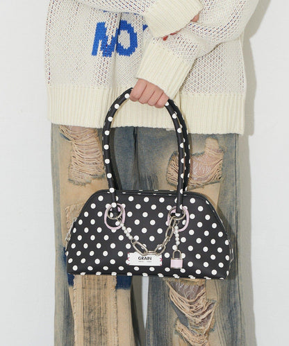 【GRAIN/グレイン】帶吊墜波點托特包