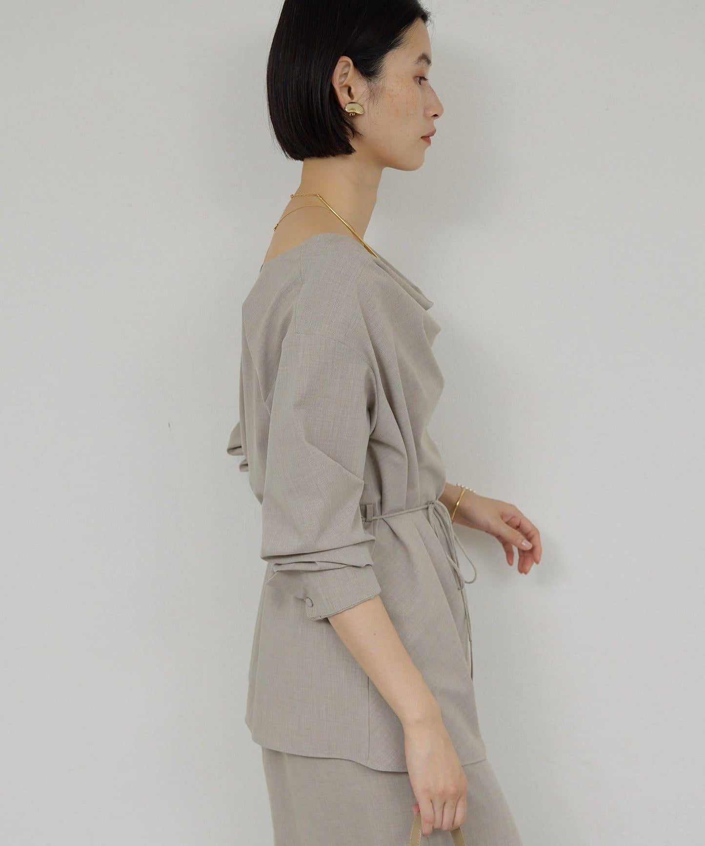 【近期開始】【可搭配套裝】【兩穿】褶皺襯衫