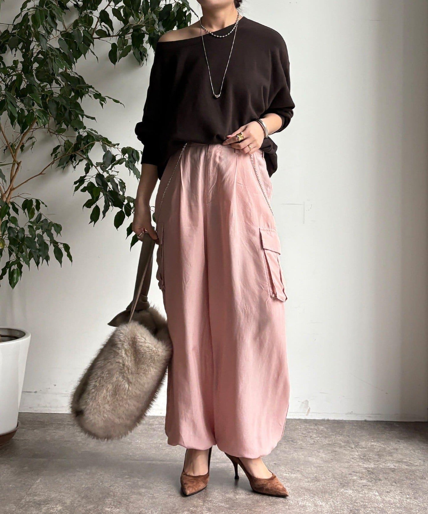 醋酸纖維工裝褲