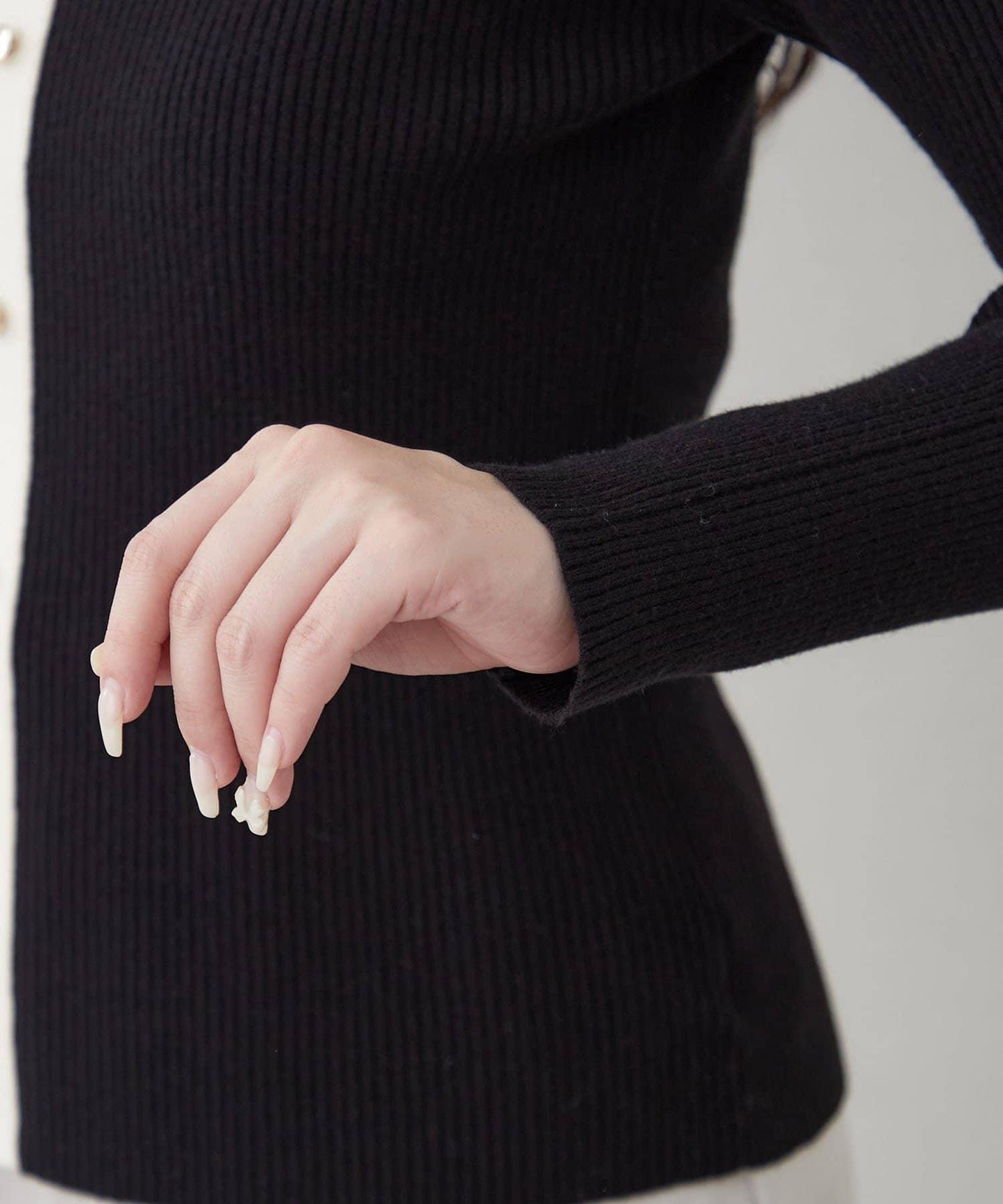 鑰匙領開衫風格羅紋套頭衫