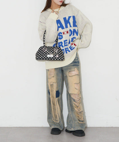 【GRAIN/グレイン】帶吊墜波點托特包