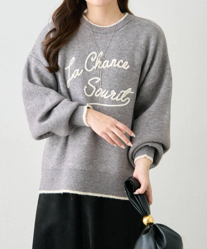 【NAO】繡花字母標誌套頭衫