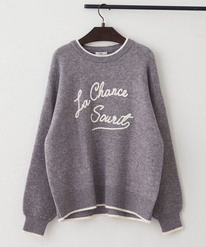 【NAO】繡花字母標誌套頭衫