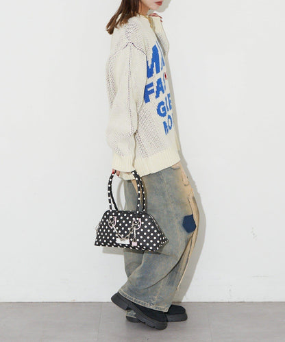 【GRAIN/グレイン】帶吊墜波點托特包