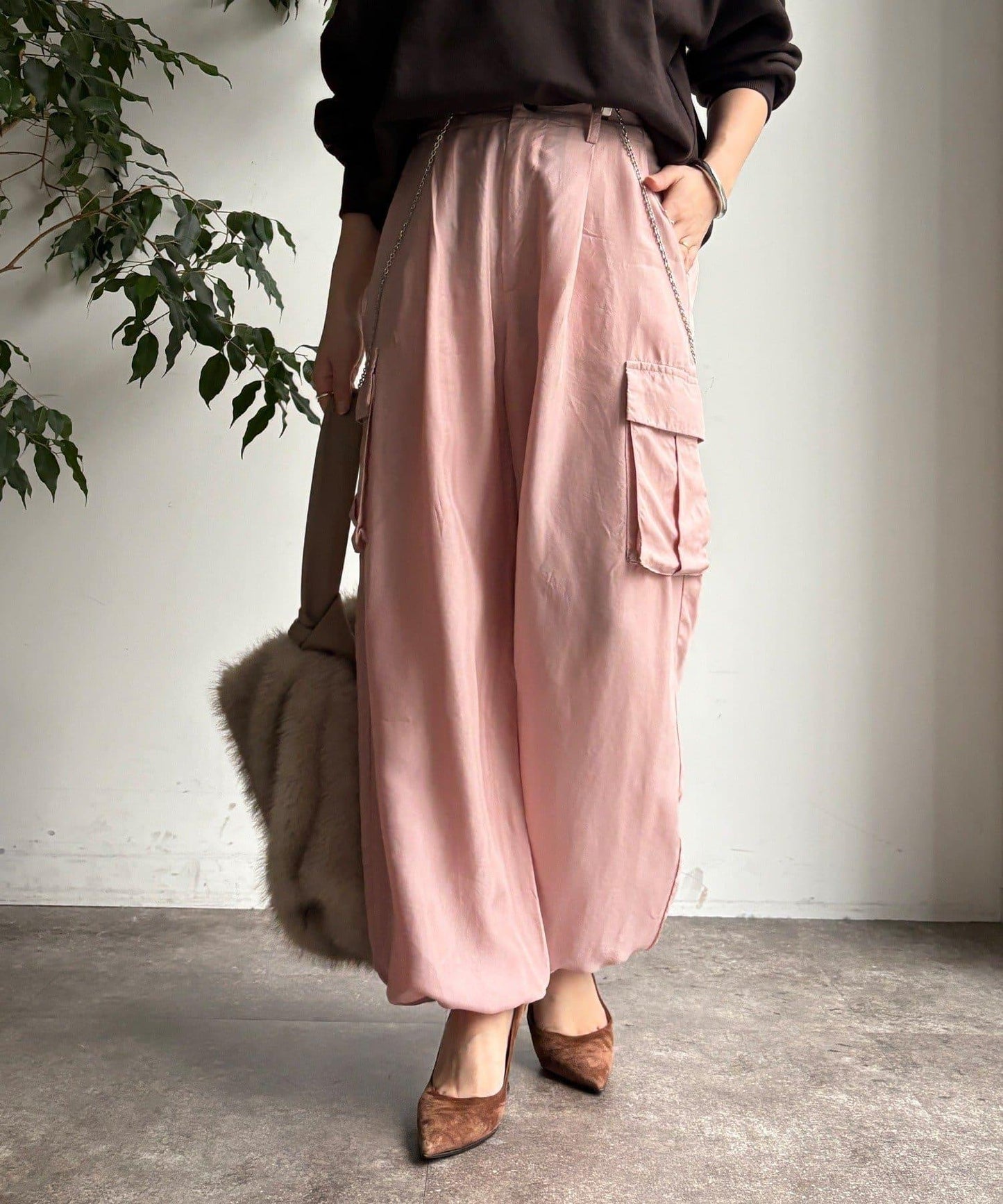 醋酸纖維工裝褲