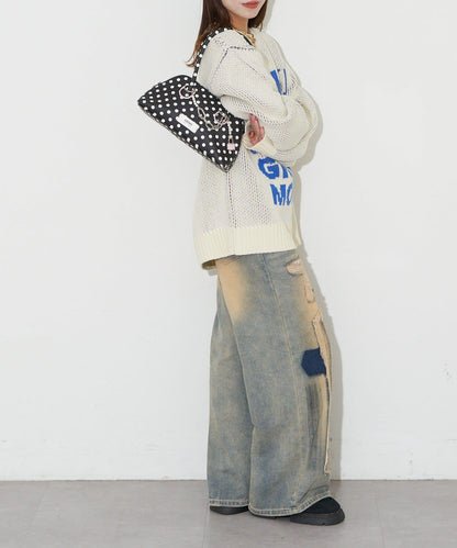 【GRAIN/グレイン】帶吊墜波點托特包