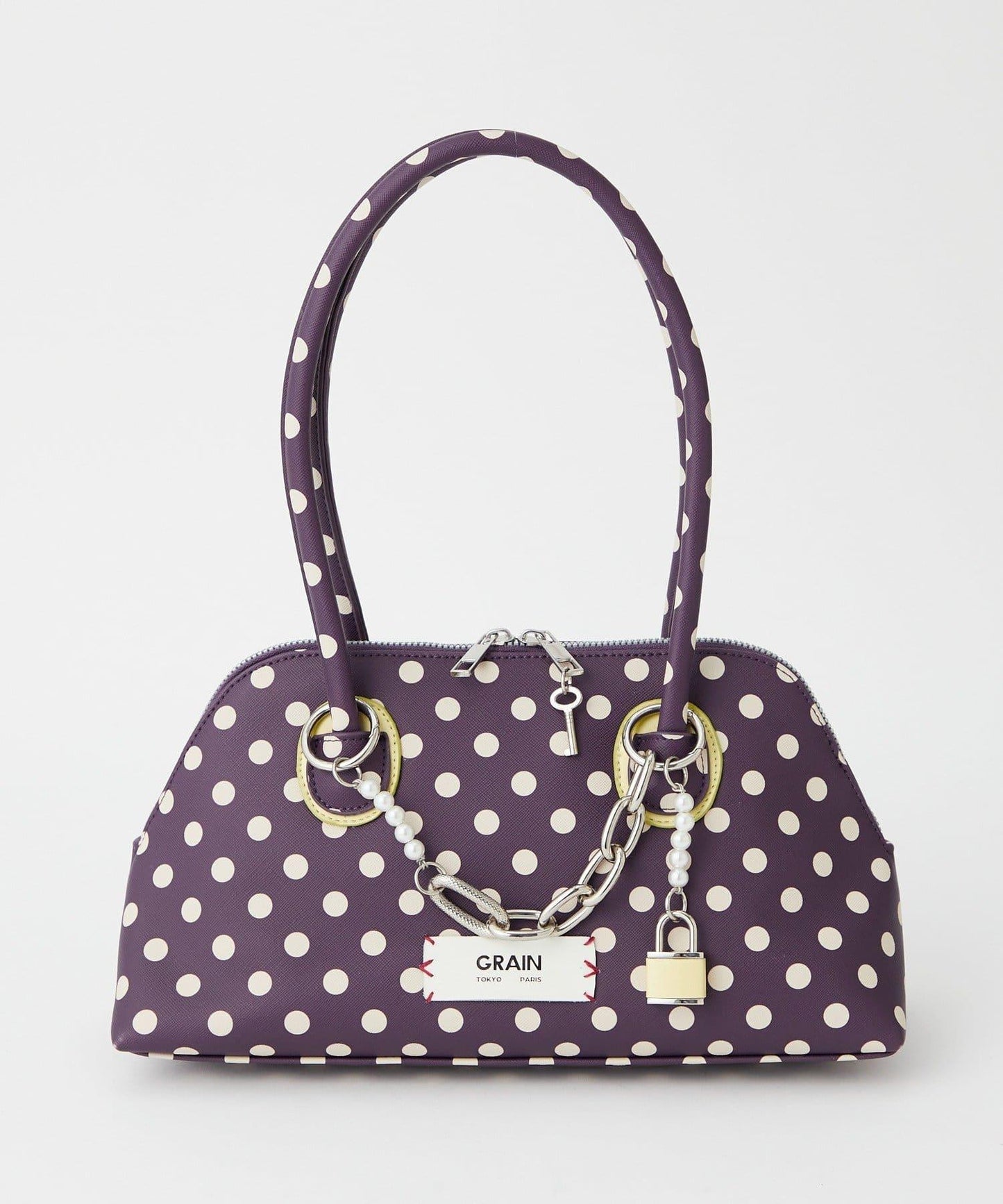 【GRAIN/グレイン】帶吊墜波點托特包