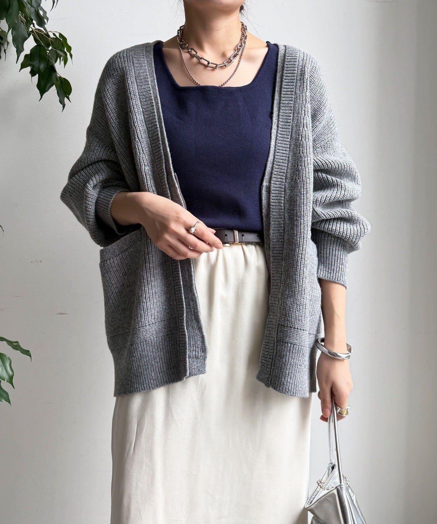拉鍊針織開衫