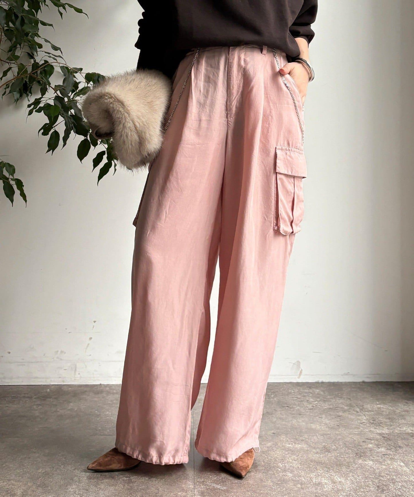 醋酸纖維工裝褲