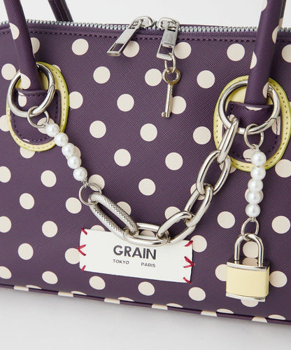 【GRAIN/グレイン】帶吊墜波點托特包