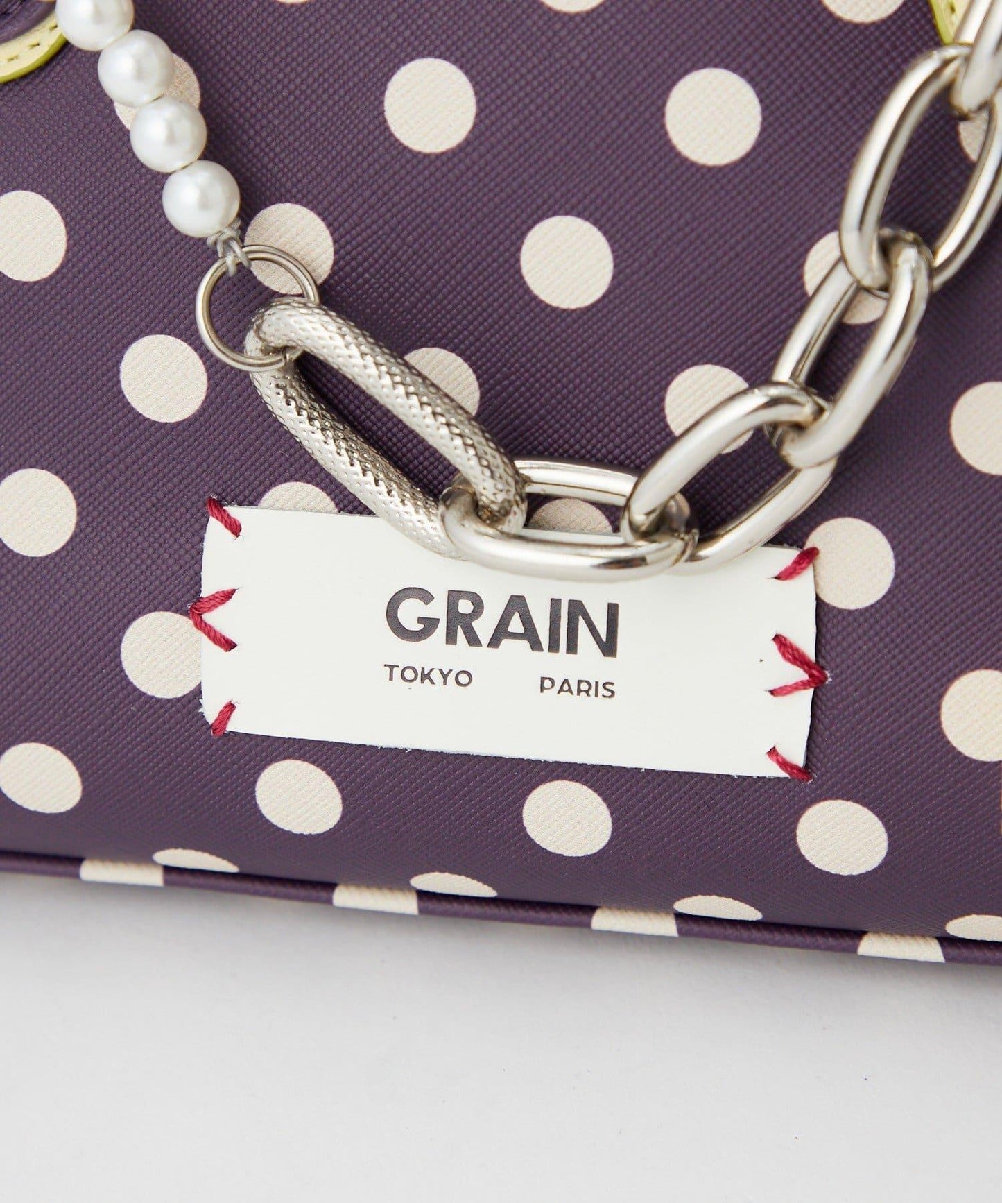 【GRAIN/グレイン】帶吊墜波點托特包