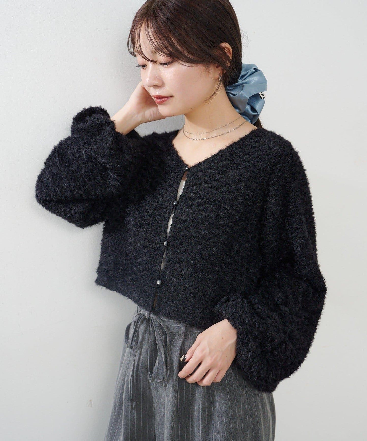 仿毛皮開衫
